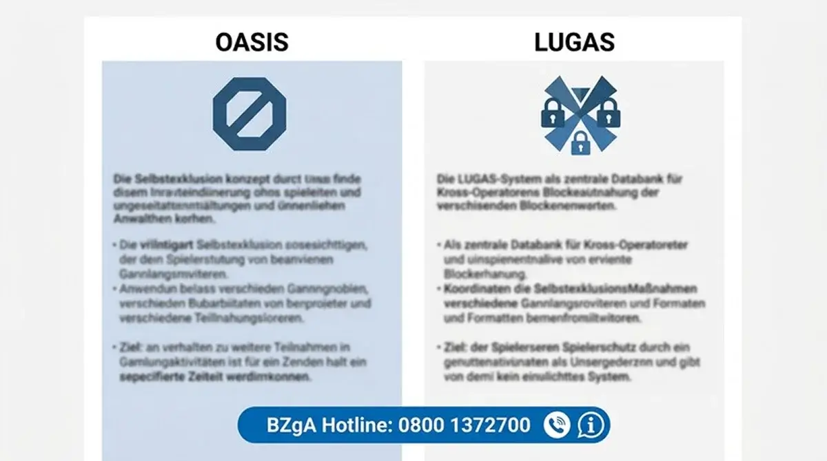 Spielerschutz-Systeme OASIS und LUGAS für Volleyball Kombiwetten: Selbstsperre und anbieteriibergreifende Kontrolle