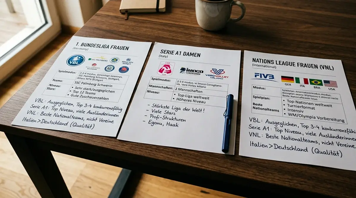 Damen-Volleyball-Ligen für Kombiwetten – 1. Bundesliga, Serie A1 und Nations League im Überblick