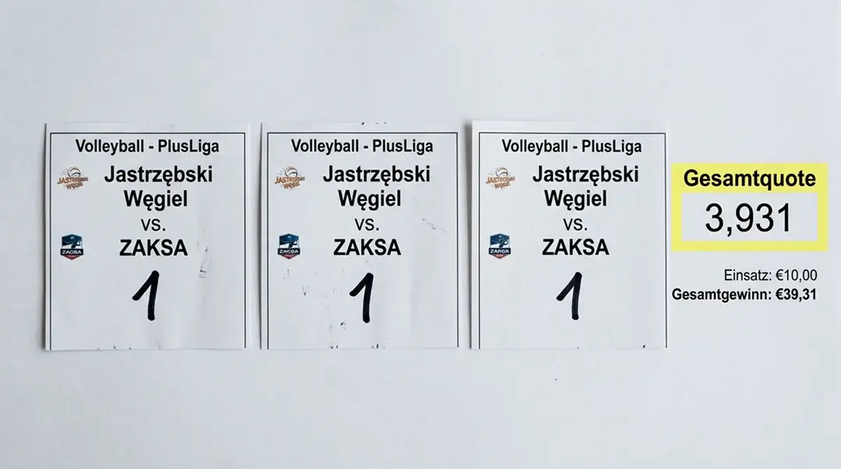 3er Volleyball Kombischein mit PlusLiga und SuperLega Beinen – vollständige Berechnung mit realen Quoten