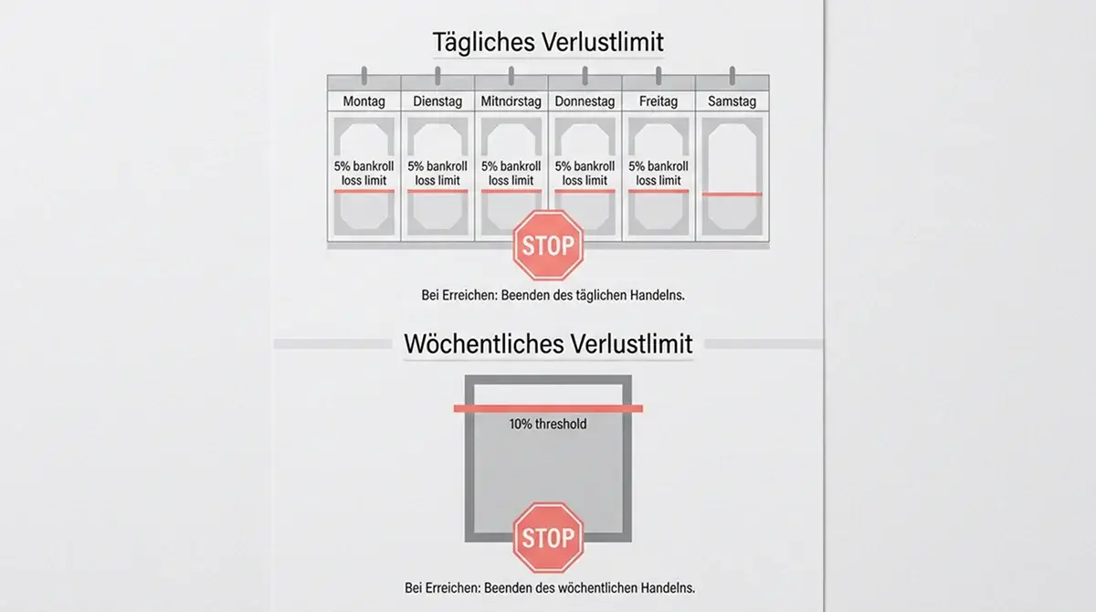 Volleyball Wetten Verlustlimit Regeln visualisiert mit täglichem und wöchentlichem Stop-Loss-Prinzip für Kombischeine