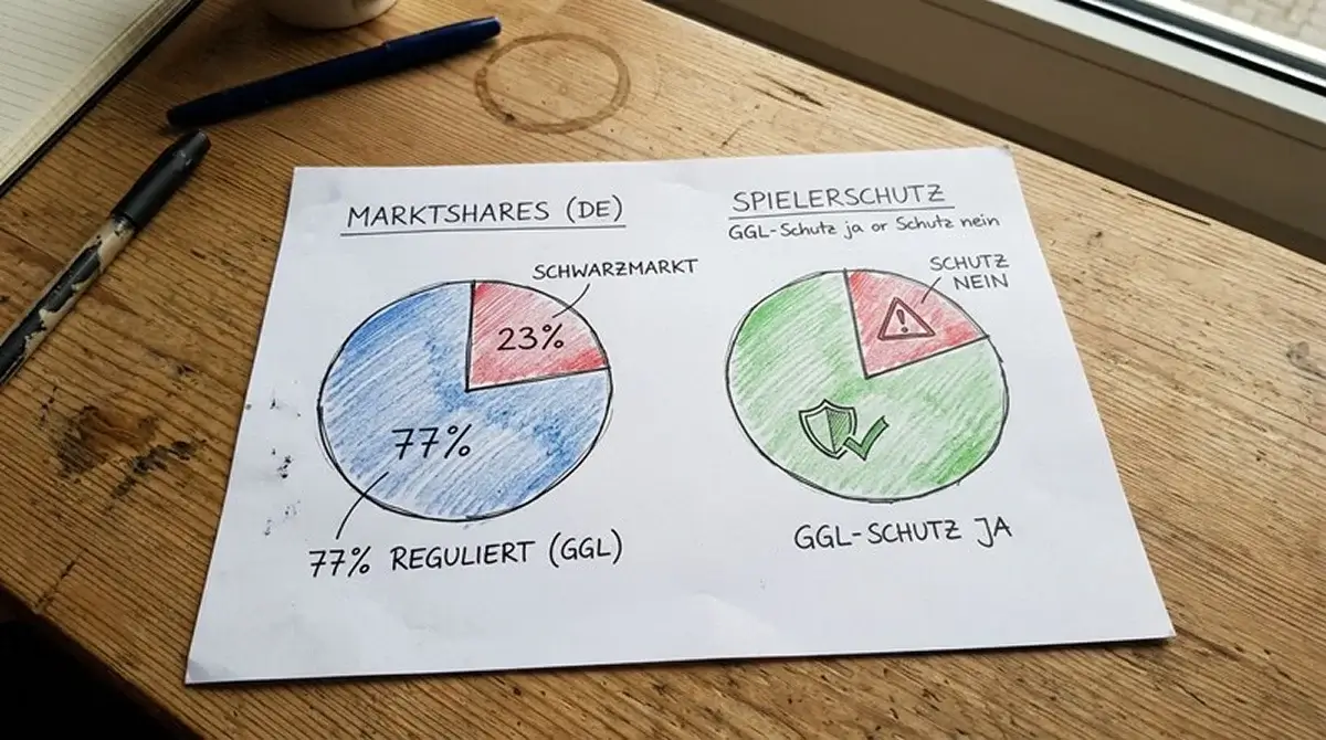 Schwarzmarktanteil im deutschen Sportwetten-Markt 2026 – Kanalisierungsquote von 77 Prozent und Risiken unlizenzierter Anbieter für Volleyball Wettende