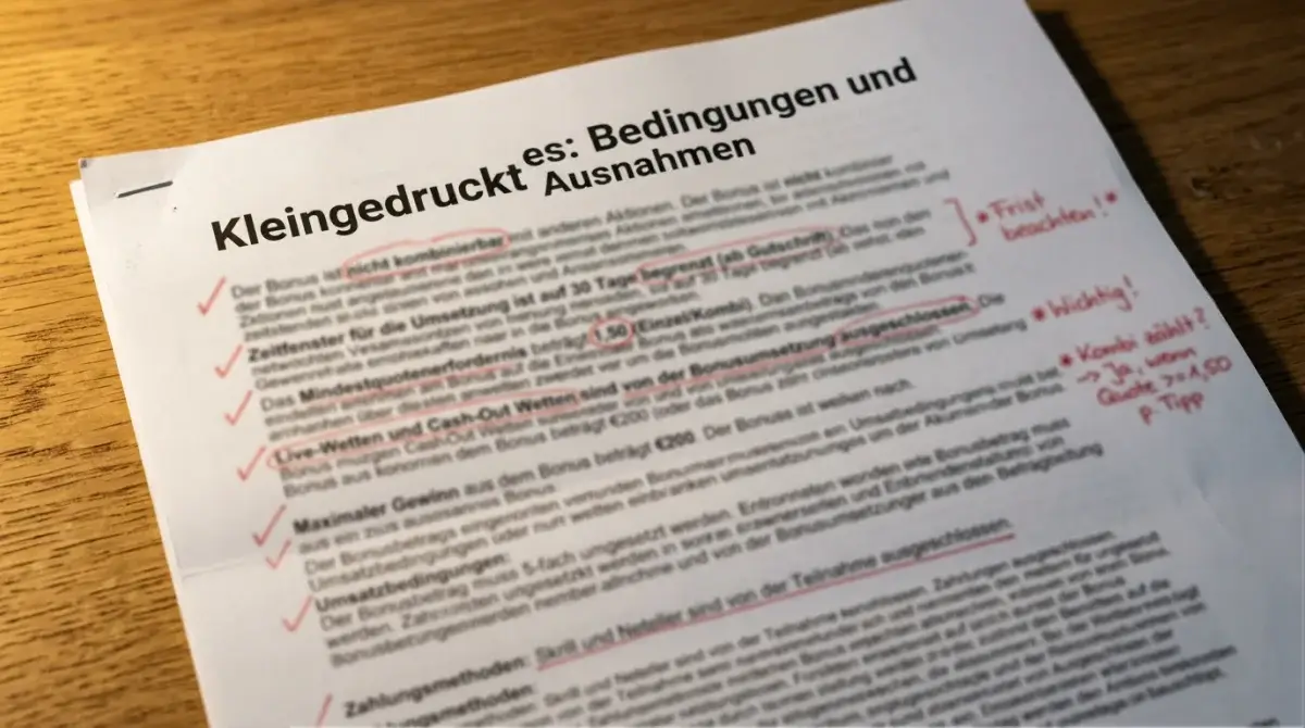 Kleingedrucktes der Volleyball Kombiwetten-Versicherung – Bedingungen, Ausnahmen und typische Fallstricke