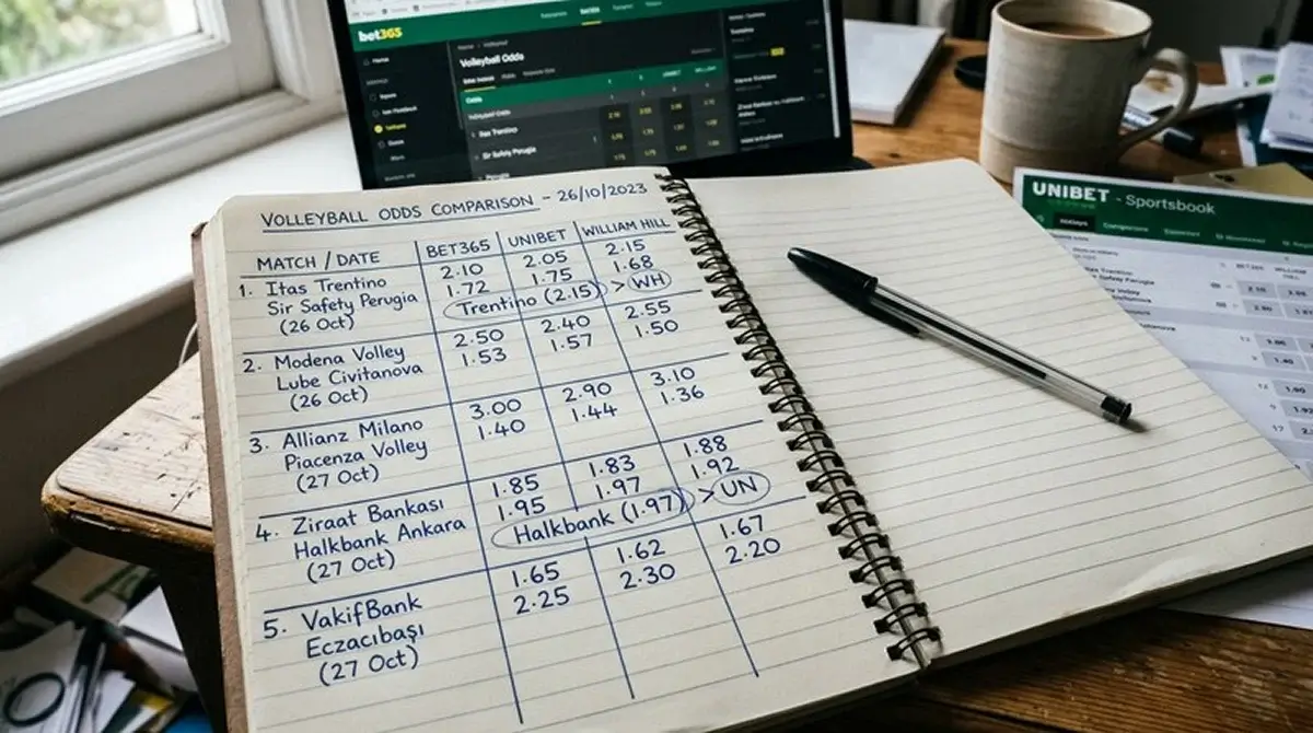 Quotencheck für Volleyball Kombischeine – Anbietervergleich und Odds Shopping für die besten Quoten