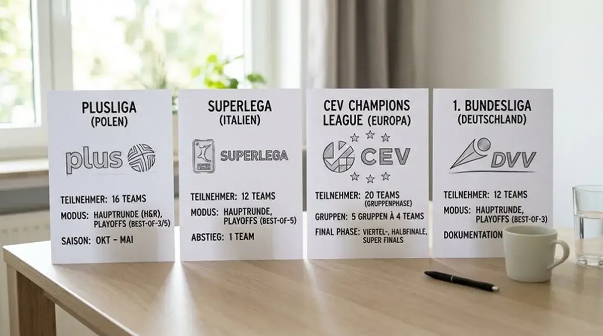 Volleyball Ligen im Vergleich für Langzeitwetten – PlusLiga, SuperLega, Bundesliga und CEV Champions League