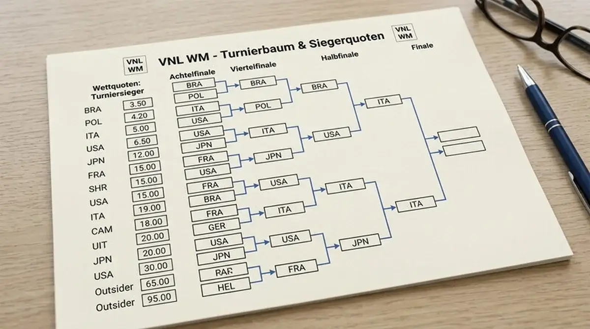 Volleyball Turniersieger-Wetten für VNL und WM – attraktive Langzeitwetten-Quoten für Kombischeine