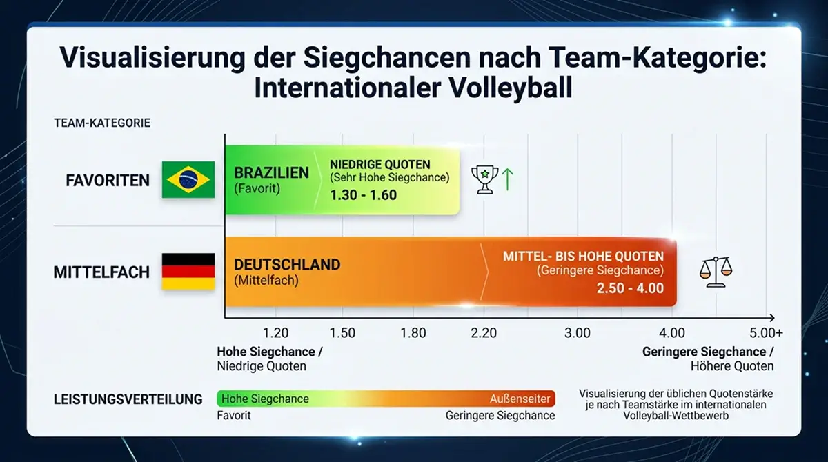 Quotenstruktur bei Volleyball Nations League Turnieren im Vergleich zu Club-Wettbewerben