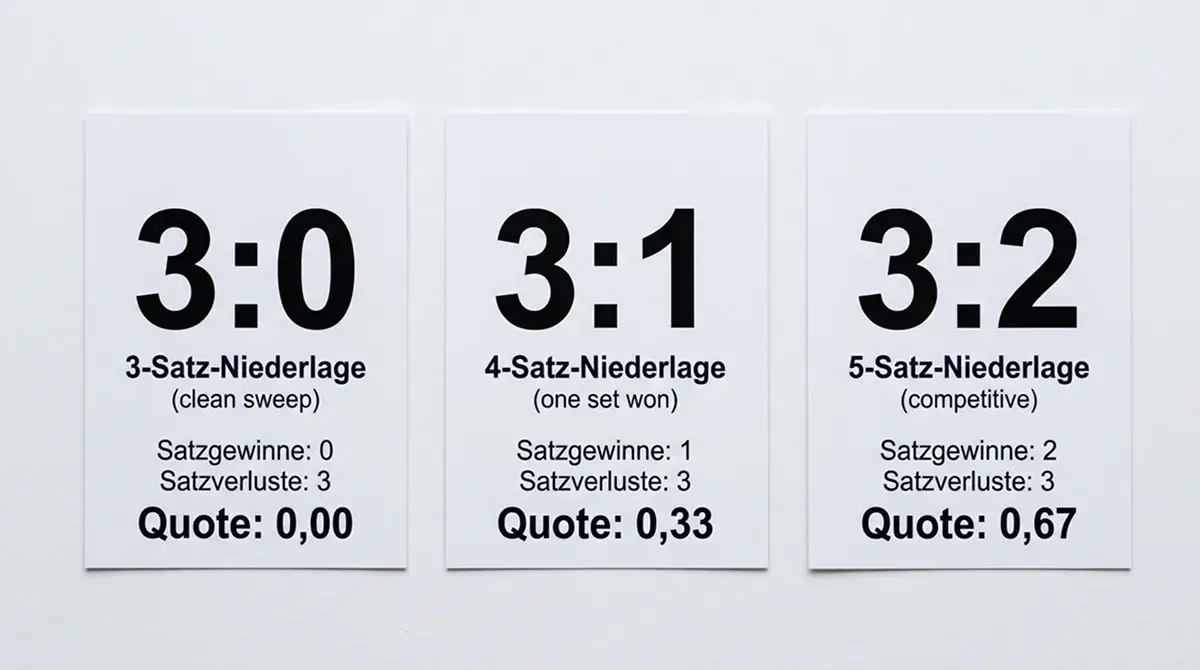 Die drei möglichen Satzergebnistypen im Volleyball – 3:0, 3:1 und 3:2 als Grundlage der Satzwette