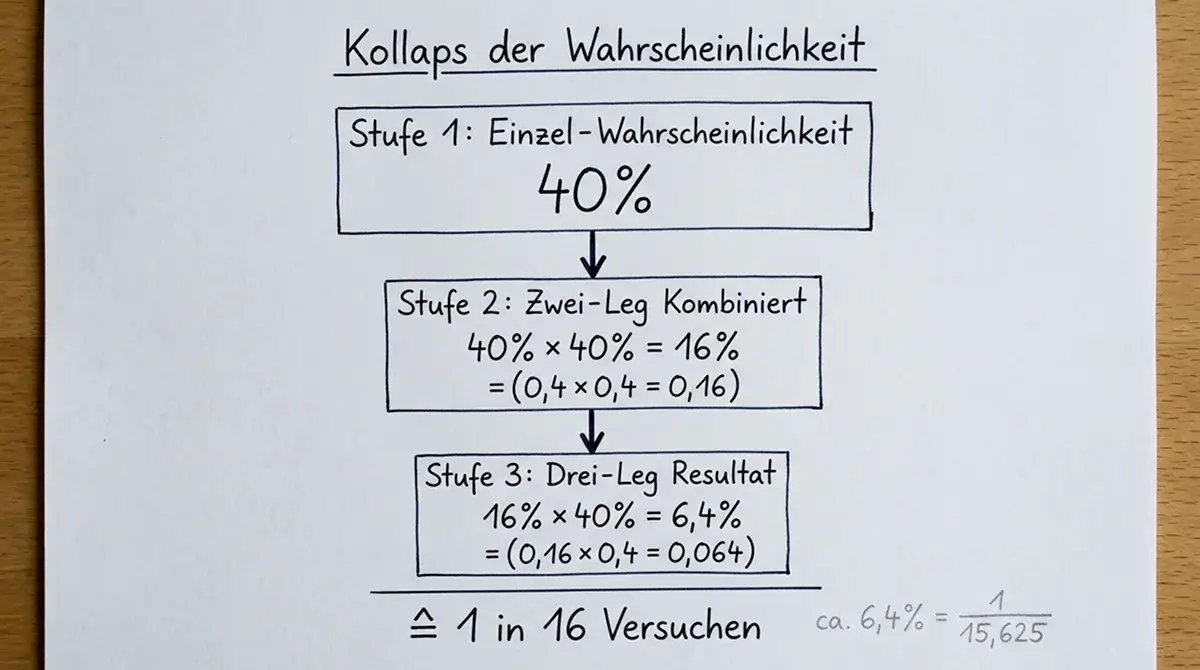 Wahrscheinlichkeitsberechnung für Volleyball Satzwetten-Kombis – Kollaps der Gesamtwahrscheinlichkeit bei mehreren Beinen