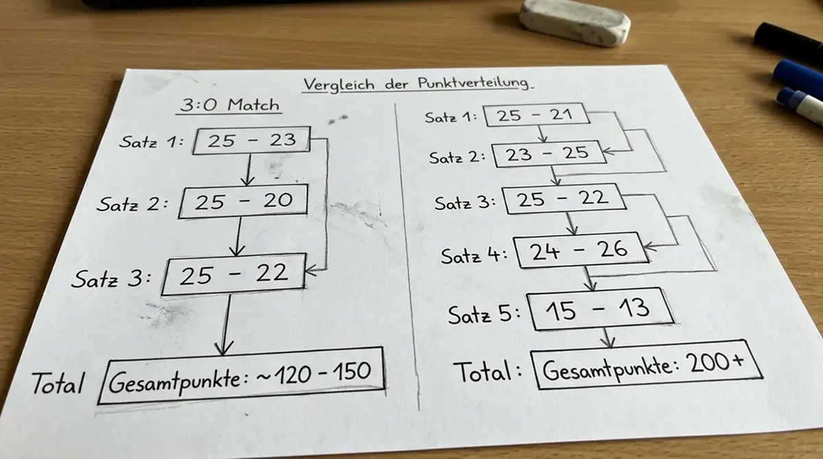 Erläuterung der Über/Unter-Wette beim Volleyball mit Gesamtpunkten und Set-Totals im Überblick